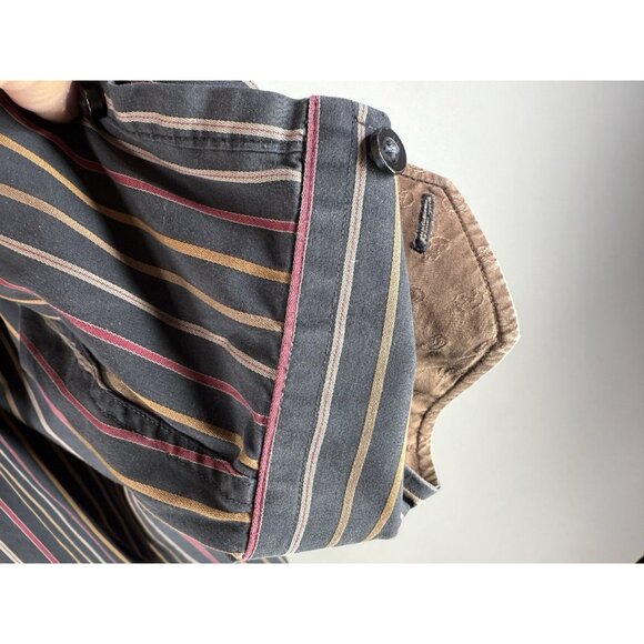 Taylor Byrd Button Down Striped Shirt, Men’s Size XL, Pattern Inner Collar - Picture 11 of 13